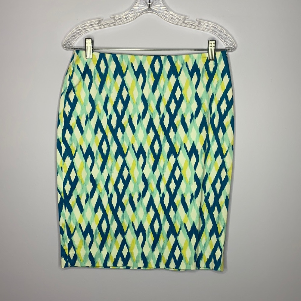 Ann Taylor Blue, Green, and White Skirt
